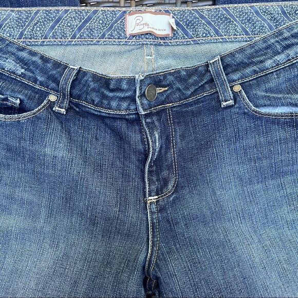 PAIGE LAUREL CANYON CROP FLORAL EMBROIDERY MIDNIGHT ROCKER CREASE WC032 33x23 - Picture 9 of 14